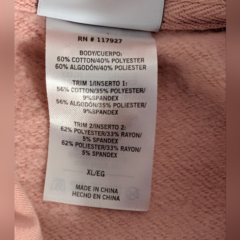 Women's Umbro Blush Pink Women's Pull Over Hoodie Size Xl View 6
